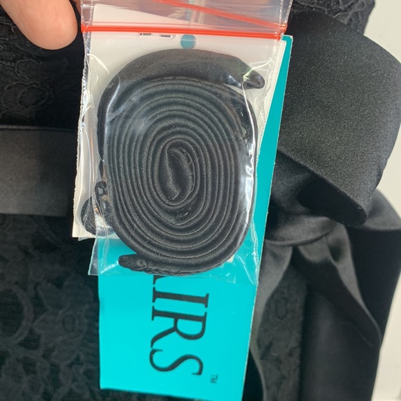 Affairs by Mori Lee Strapless Black Lace Dress 31002 New with tag Sz 16 - Picture 5 of 15